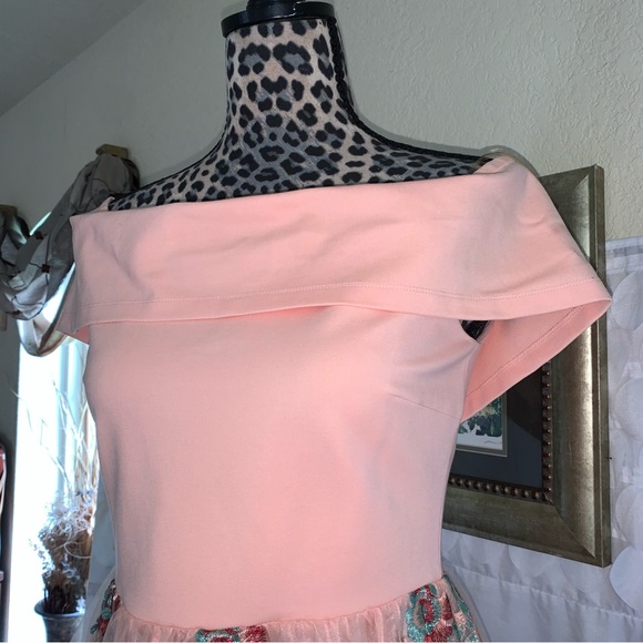 Gianni Bini Laura Floral off the shoulder Dress A25004 - Picture 3 of 14